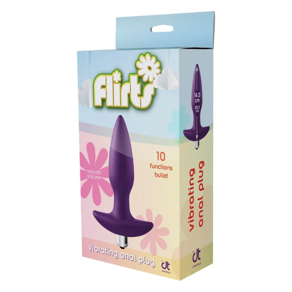 Анальная прообка Dreamtoys с вибропулей, фиолетовая, 14 х 3.6 см фото №2 — секс игрушки: Украина, NO TABOO