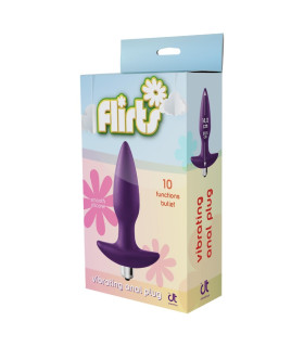 Анальная прообка Dreamtoys с вибропулей, фиолетовая, 14 х 3.6 см - No Taboo