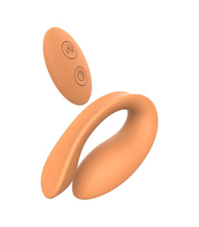 Вибратор для пар Dreamtoys Glam с дистанционным управлением, оранжевый, 10 х 2.5 см - No Taboo