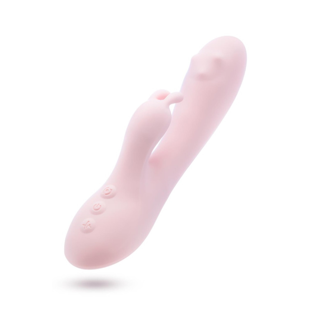 Вибратор-кролик Blush Play with me Fairy Flutter для точки G и клитора, розовый, 19.7 х 3.5 см фото №5 — секс игрушки: Украина, NO TABOO