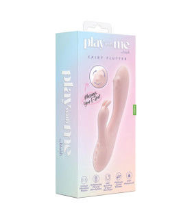 Вибратор-кролик Blush Play with me Fairy Flutter для точки G и клитора, розовый, 19.7 х 3.5 см - No Taboo