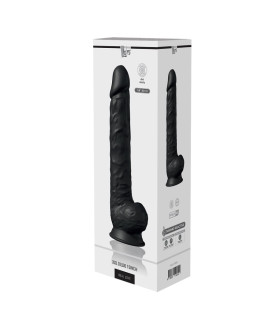 Фаллоимитатор гигантский Dreamtoys Real Love реалистичный, на присоске, черный, 38 х 7 см - No Taboo