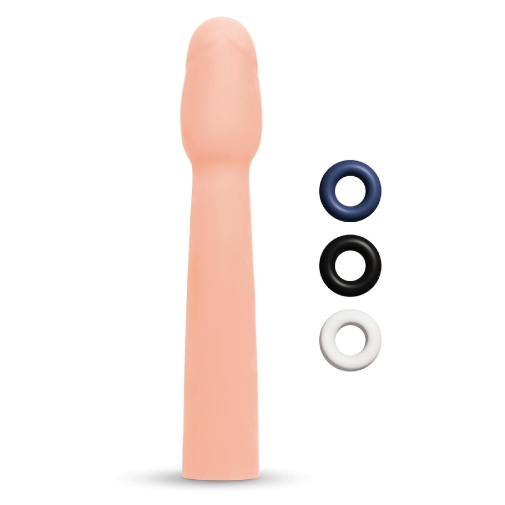 Насадка на пенис Size-Up Penis Entender реалистичная, бежевая, 29.5 х 3.5 см фото №0 — секс игрушки: Украина, NO TABOO