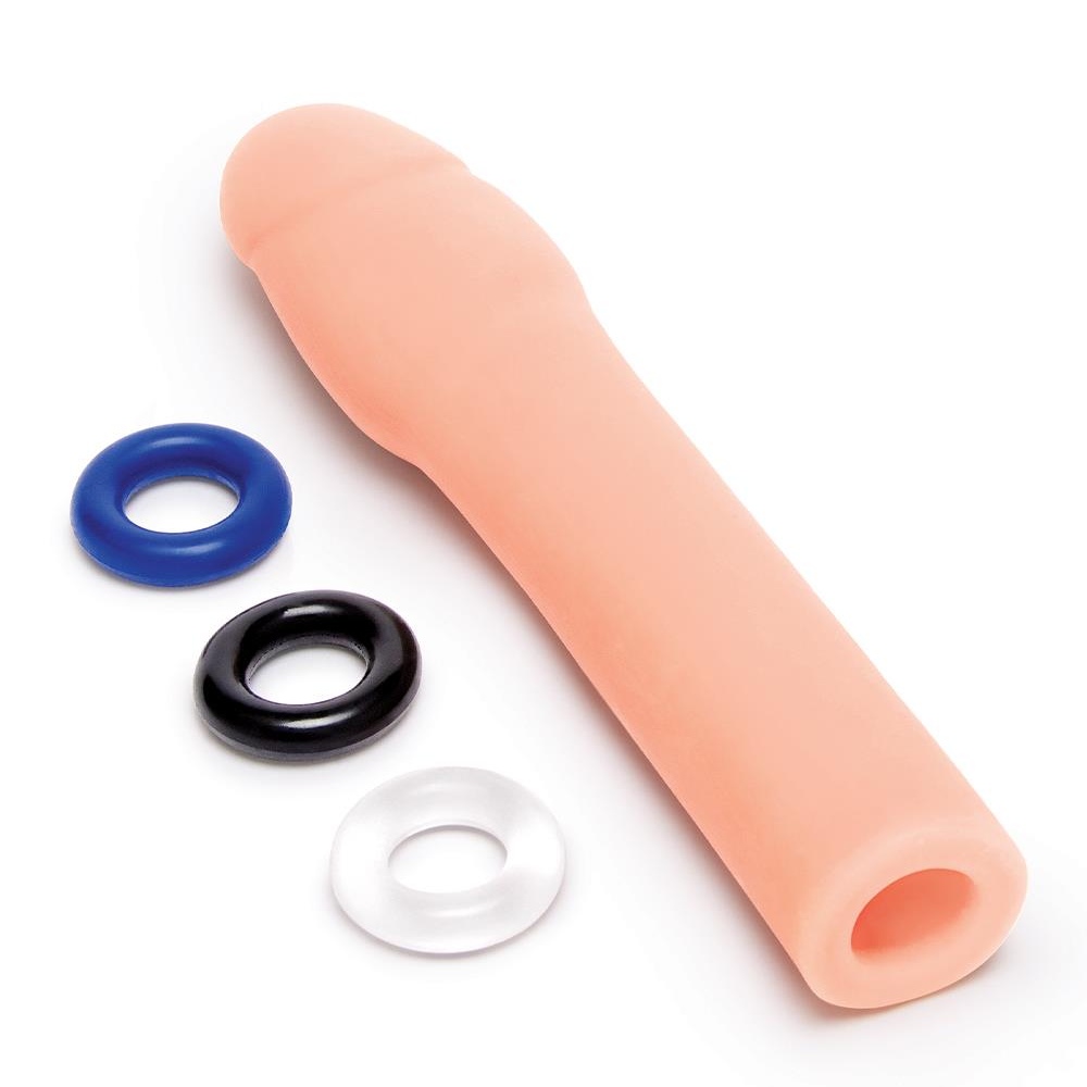 Насадка на пенис Size-Up Penis Entender реалистичная, бежевая, 29.5 х 3.5 см фото №3 — секс игрушки: Украина, NO TABOO
