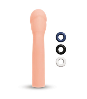 Насадка на пенис Size-Up Penis Extender реалистичная, бежевая, 21 х 4.6 см - No Taboo