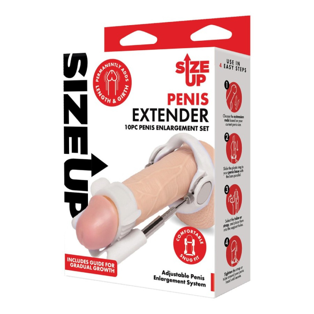 Экстендер Size-Up Penis Stretcher для увеличения пениса, бежевый, 16 х 3.5 см фото №2 — секс игрушки: Украина, NO TABOO