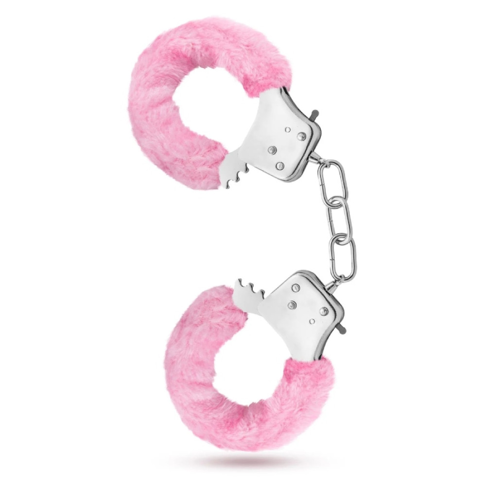 Наручники с мехом Blush Temptasia Beginner, розовый, 27 х 5.5 см, фото №3 — секс шоп Украина, NO TABOO