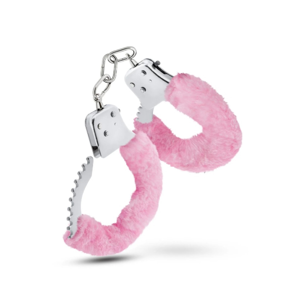 Наручники с мехом Blush Temptasia Beginner, розовый, 27 х 5.5 см, фото №4 — секс шоп Украина, NO TABOO