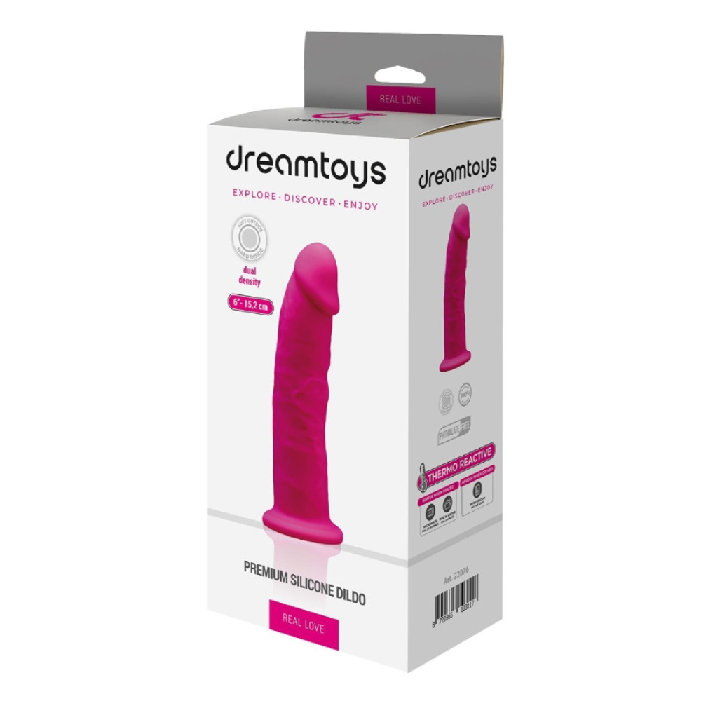 Фаллоимитатор реалистичный Dreamtoys Real Love на присоске, розовый, 16 х 3.5 см фото №2 — секс игрушки: Украина, NO TABOO