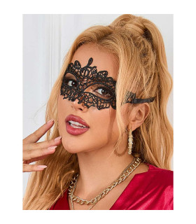 Маска Star Night кружевная, черная, One Size - No Taboo
