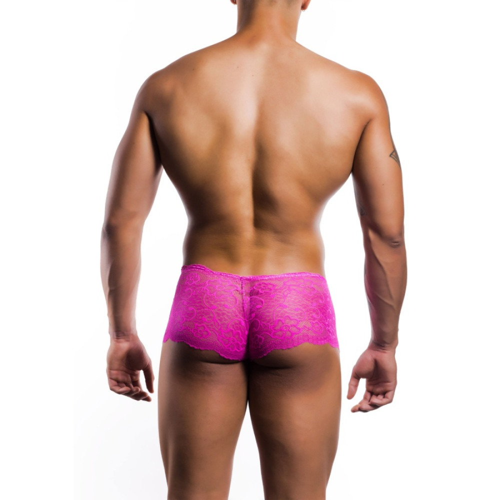 Мужские трусы-боксеры MOB Eroticwear Rose кружевные, розовые, L-XL, фото №2 — секс шоп Украина, NO TABOO