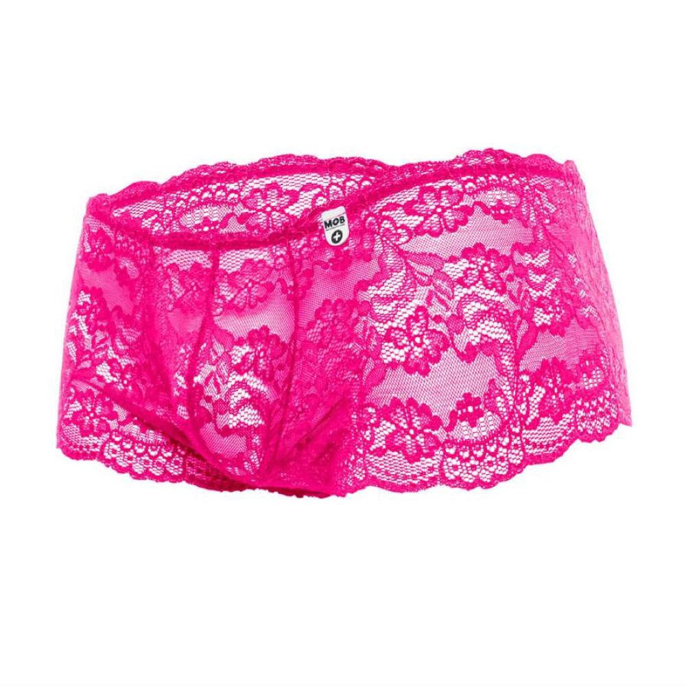 Мужские трусы-боксеры MOB Eroticwear Rose кружевные, розовые, L-XL, фото №4 — секс шоп Украина, NO TABOO