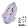Вибратор Satisfyer Mission Control с вакуумной стимуляцией клитора, фиолетовый, 10 х 6.6 см фото №3 — секс игрушки: Украина, NO TABOO