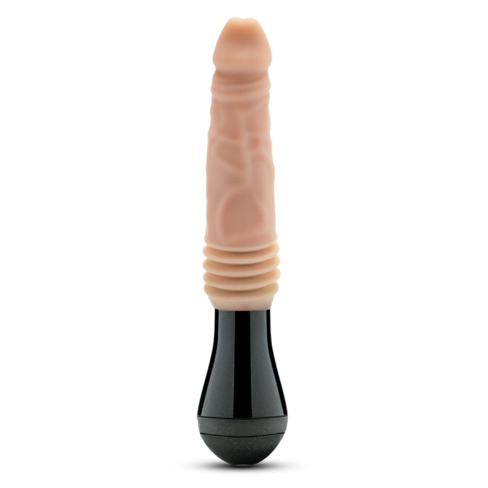 Вибратор Blush Dr Skin Dr Knight с ротацией и фрикциями, бежевый, 27.5 х 3.9 см фото №4 — секс игрушки: Украина, NO TABOO