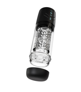 Мастурбатор Blush M For Men Whirlwind Pro с ротацией и всасыванием, прозрачный, 24.8 х 2.5 см - No Taboo