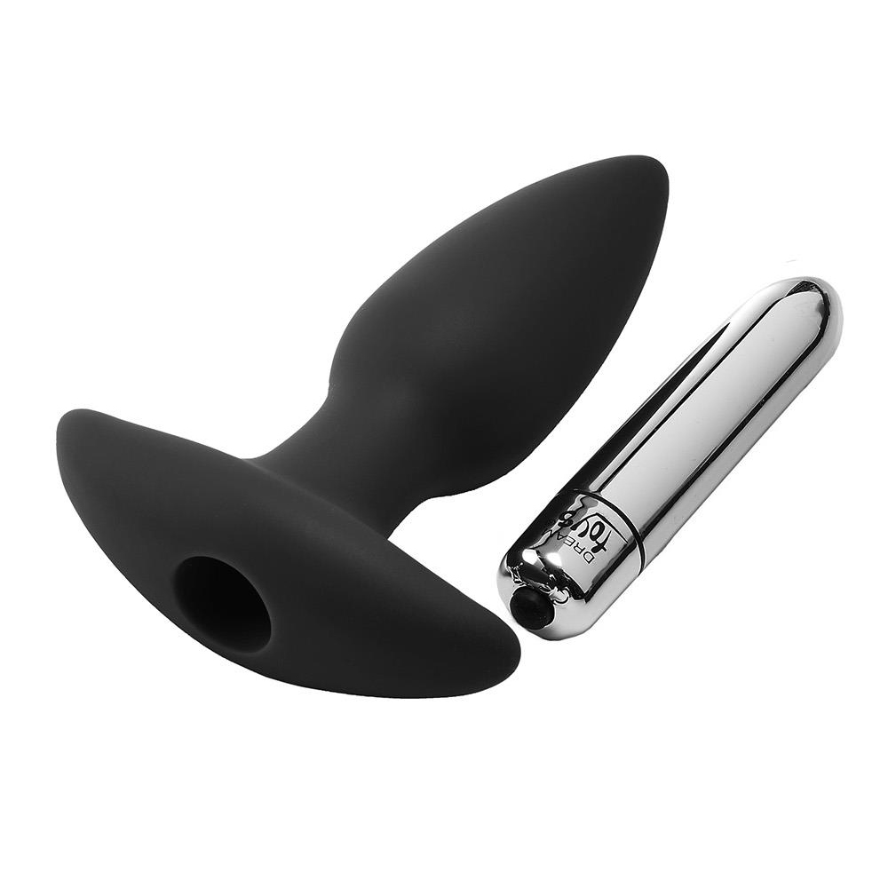 Анальная пробка Dreamtoys FantASSstic с вибропулей, черная, 14 х 3.5 см фото №6 — секс игрушки: Украина, NO TABOO