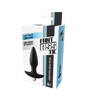 Анальная пробка Dreamtoys FantASSstic с вибропулей, черная, 14 х 3.5 см - No Taboo