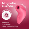 Вибратор Satisfyer Magnetic Deep Pulse с вакуумной стимуляцией клитора, красный, 11.6 х 4.8 см фото №3 — секс игрушки: Украина, NO TABOO