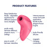 Вибратор Satisfyer Magnetic Deep Pulse с вакуумной стимуляцией клитора, красный, 11.6 х 4.8 см фото №5 — секс игрушки: Украина, NO TABOO