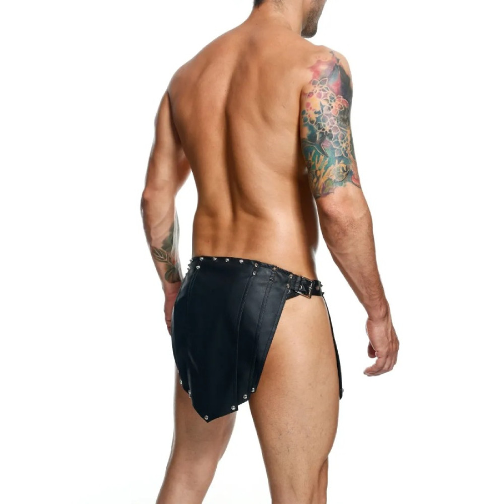 Юбка-гладиатор мужская MaleBasics DNGEON Roman, черная, One Size, фото №2 — секс шоп Украина, NO TABOO