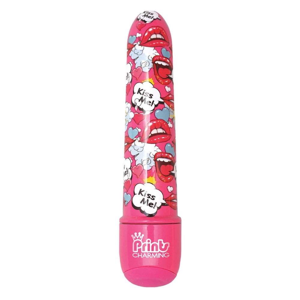 Мини-вибратор Global Novelties Prints Charming Pop Tease с ярким принтом, разноцветный, 12.7 х 2.5 см фото №0 — секс игрушки: Украина, NO TABOO