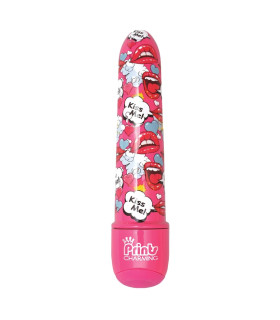 Мини-вибратор Global Novelties Prints Charming Pop Tease с ярким принтом, разноцветный, 12.7 х 2.5 см - No Taboo