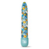 Вибратор Global Novelties Prints Charming Pop Tease с ярким принтом, голубой, 17.7 х 2.5 см фото №1 — секс игрушки: Украина, NO TABOO