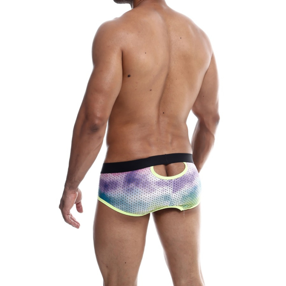 Трусы мужские MOB Eroticwear Aero Brief в сеточку, зеленые, S, фото №2 — секс шоп Украина, NO TABOO