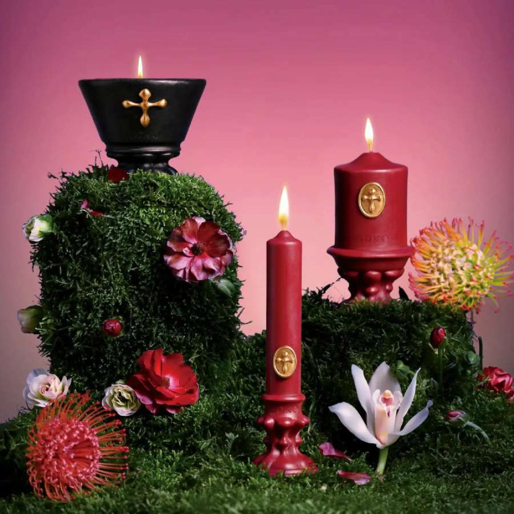 Свеча восковая UPKO DREAMING of GARDEN низкотемпературная, черная, 260 г, фото №3 — секс шоп Украина, NO TABOO