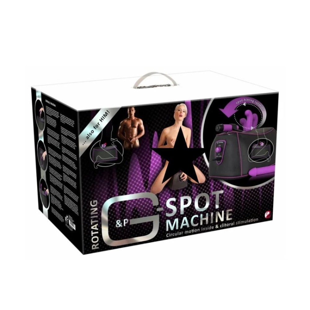 Секс-машина G-spot Machine з насадками, фіолетово-чорна фото №0 — секс іграшки: Україна, NO TABOO