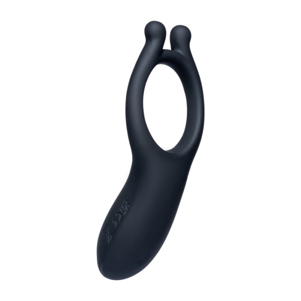 Эрекционное кольцо с вибростимуляцией Every Night Toys черное, 10.2 х 2.8 х 3 см фото №4 — секс игрушки: Украина, NO TABOO
