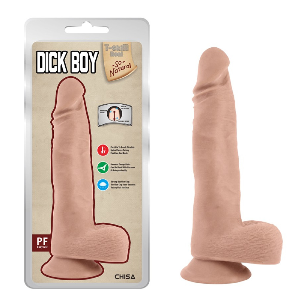 Фалломитатор реалистичный Chisa Dick Boy на присоске, бежевый, 22 х 4.4 см фото №0 — секс игрушки: Украина, NO TABOO