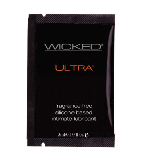 Пробник Лубрикант на силиконовой основе Wicked Ultra, саше 1 шт, 3 мл - No Taboo