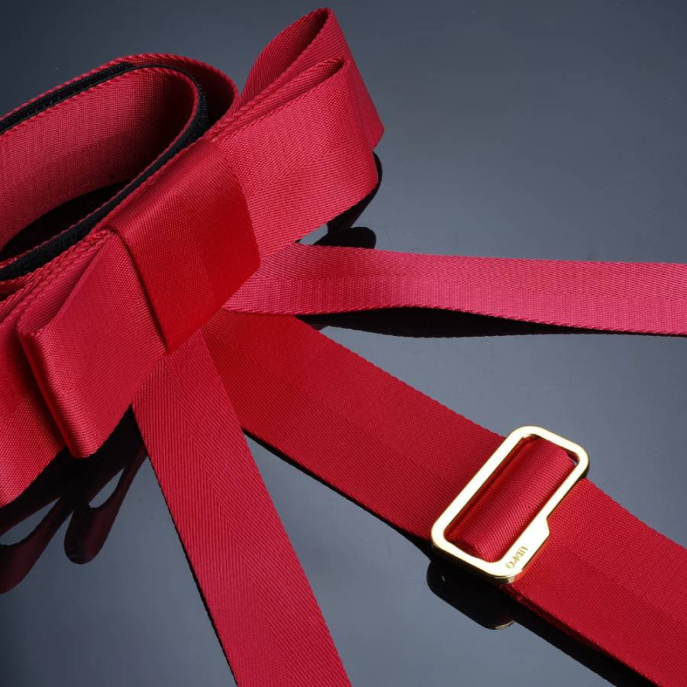 Система фиксации на кровать UPKO Bowknot Bed Restraint Straps с бантиками, красная, фото №2 — секс шоп Украина, NO TABOO