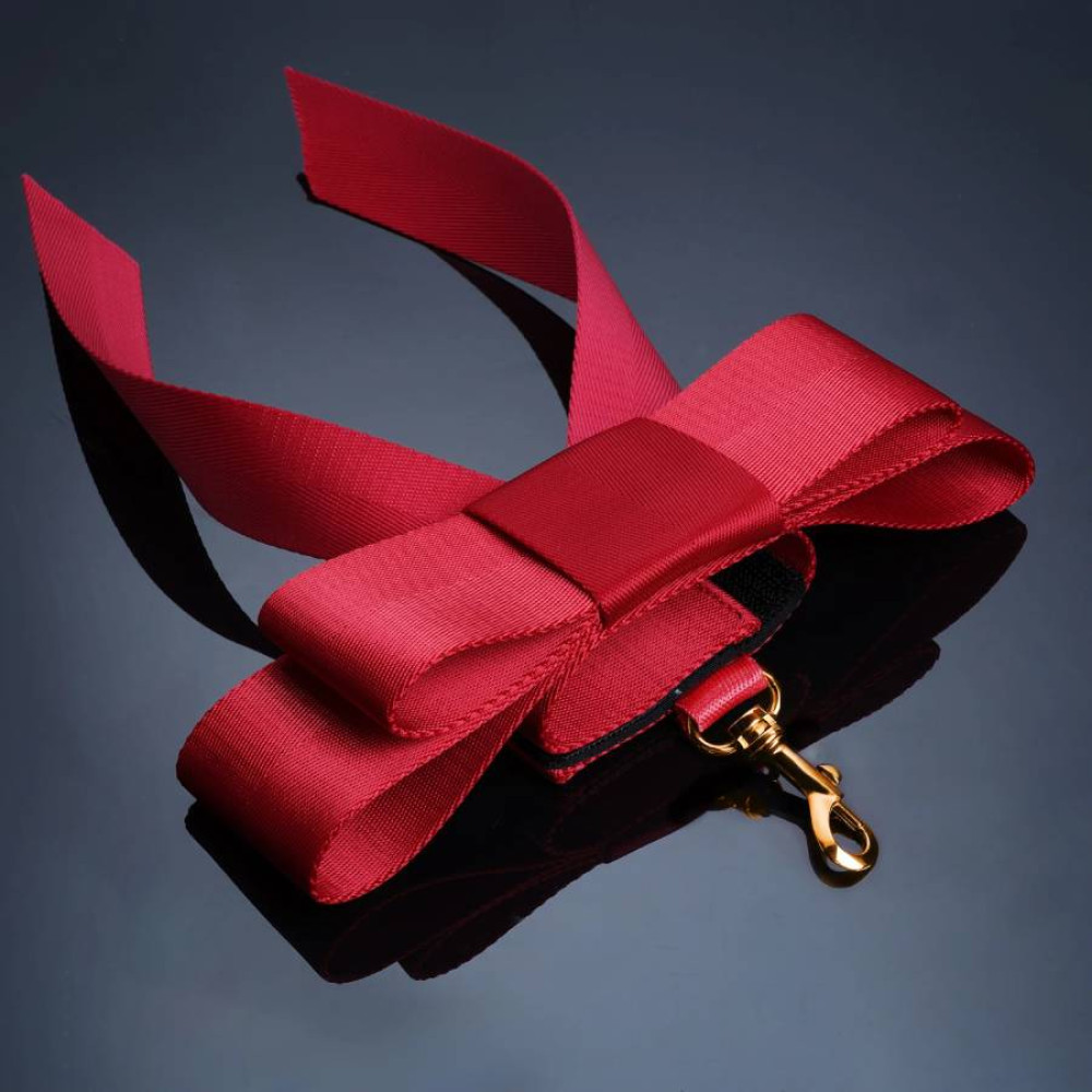 Система фиксации на кровать UPKO Bowknot Bed Restraint Straps с бантиками, красная, фото №4 — секс шоп Украина, NO TABOO