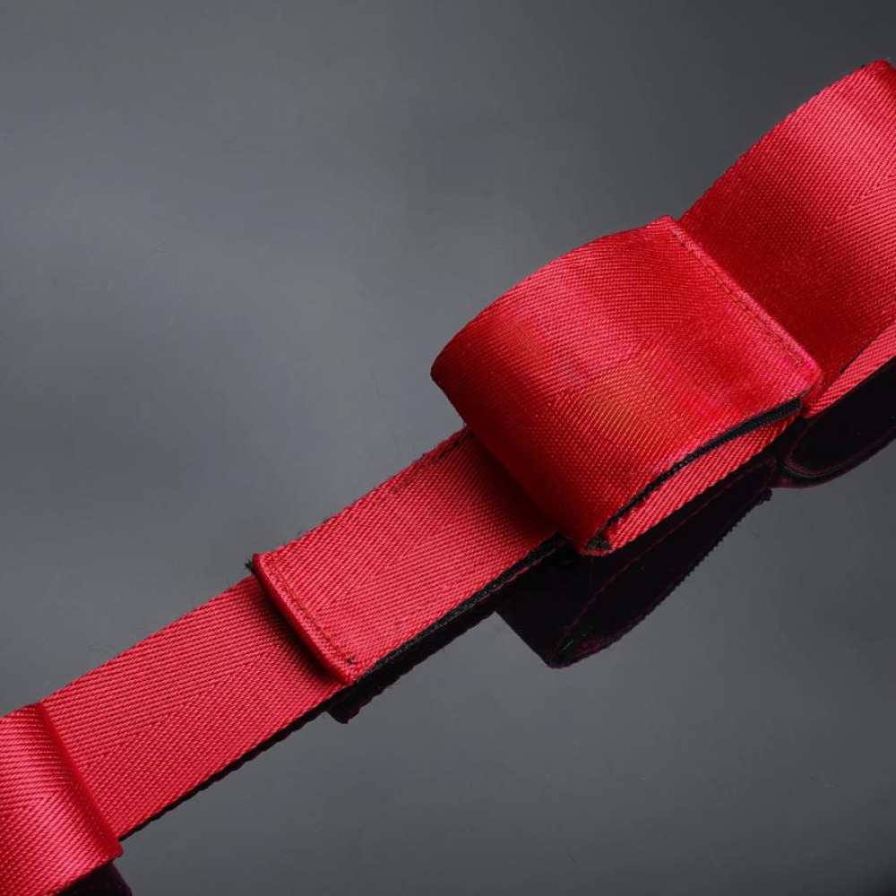 Набор для бондажа Upko Bowknot Hogtie Portable Bondage Gear с бантиками, красный, фото №7 — секс шоп Украина, NO TABOO