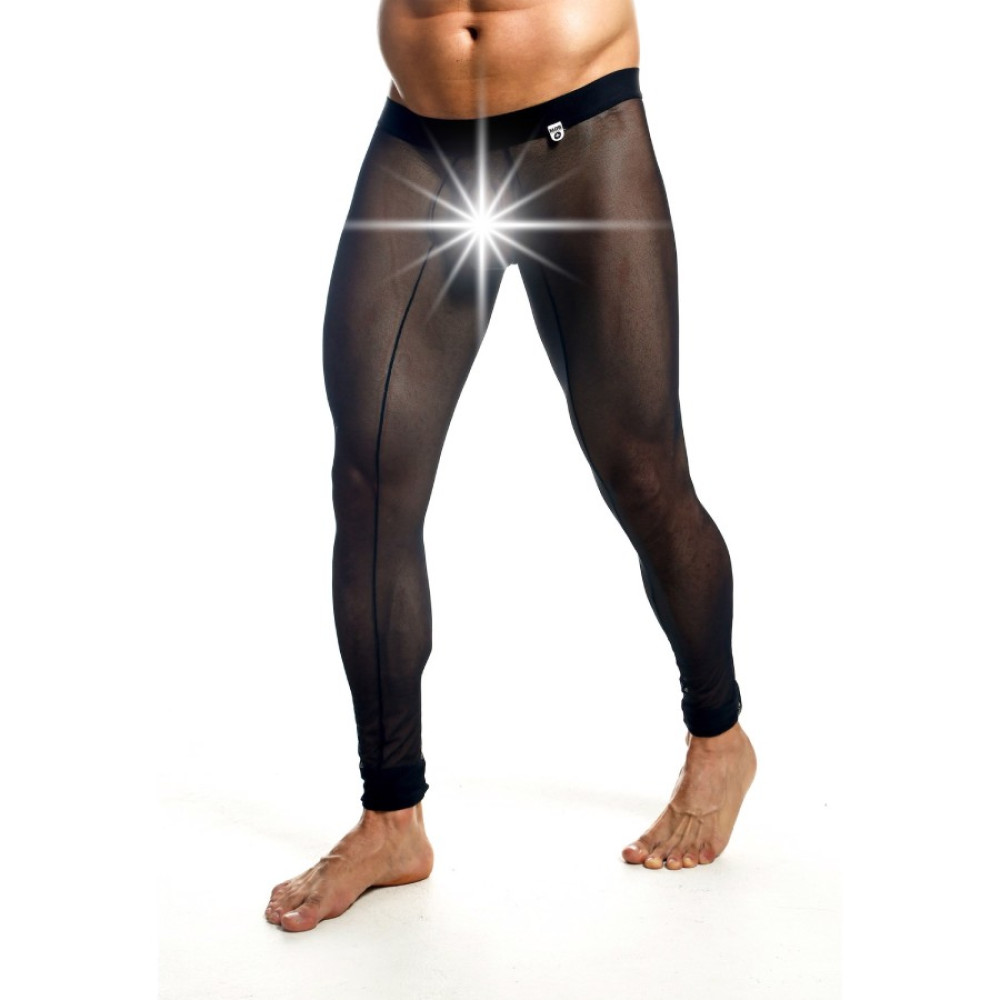 Леггинсы мужские Mob Eroticwear полупрозрачные, черные, L, фото №0 — секс шоп Украина, NO TABOO