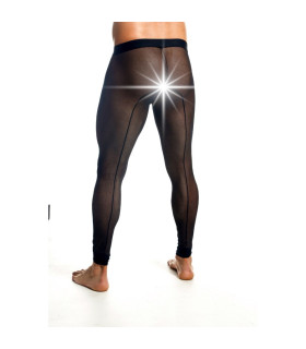 Леггинсы мужские Mob Eroticwear полупрозрачные, черные, L - No Taboo