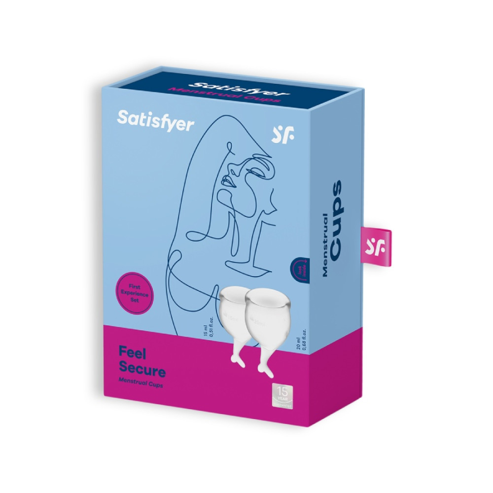 Набор менструальных чаш Satisfyer медицинский силикон, 2 шт, фото №2 — секс шоп Украина, NO TABOO
