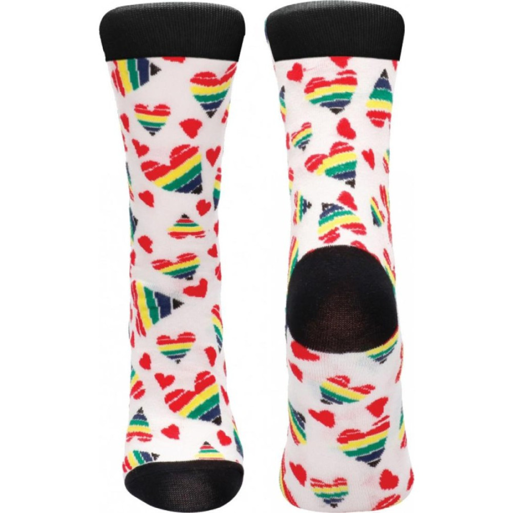 Носки Shots Sexy Socks Happy Hearts, разноцветные, 36-41, разноцветные, фото №0 — секс шоп Украина, NO TABOO