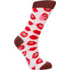 Носки Shots Sexy Socks Lip Love, бело-красные, 36-41, фото №4 — секс шоп Украина, NO TABOO