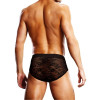 Трусы мужские Prowler Lace с кружевом, черные, M, фото №2 — секс шоп Украина, NO TABOO