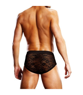Трусы мужские Prowler Lace с кружевом, черные, M - No Taboo