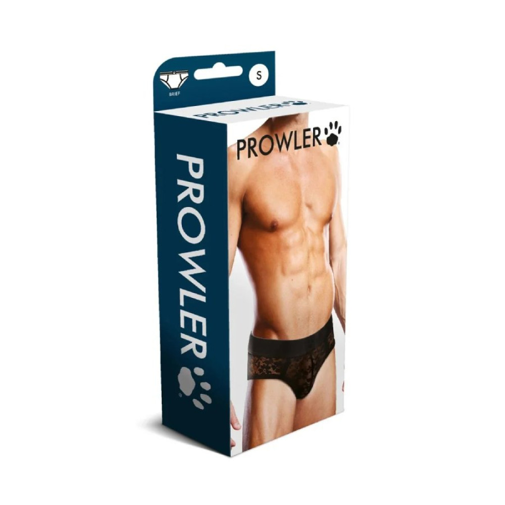 Трусы мужские Prowler Lace с кружевом, черные, M, фото №3 — секс шоп Украина, NO TABOO