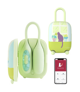 Виброяйцо и вакуумный стимулятор для клитора 2в1 BeYourLover Magic Suitcase в зарядном кейсе, зеленый - No Taboo