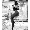 Колготы Black Secret BS103 с узором, черные, S-M, фото №3 — секс шоп Украина, NO TABOO