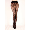 Колготы Black Secret BS105 с узором, черные, L-XL, фото №5 — секс шоп Украина, NO TABOO