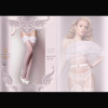 Чулки Ballerina's Secret 589 с кружевом, белые, L-XL, фото №2 — секс шоп Украина, NO TABOO