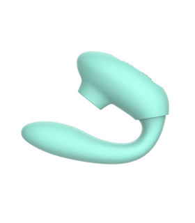 Вибратор-кролик с вакуумной стимуляцией Every Night Toys для точки G, зеленый, 10.4 х 2.4 см - No Taboo