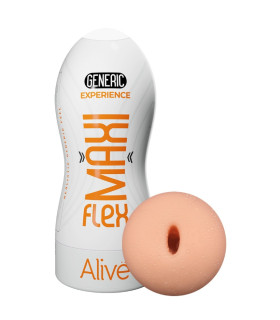 Мастурбатор-вагина Alive Maxi Flex Generic Experience, бежевый, 19 х 7.8 см - No Taboo
